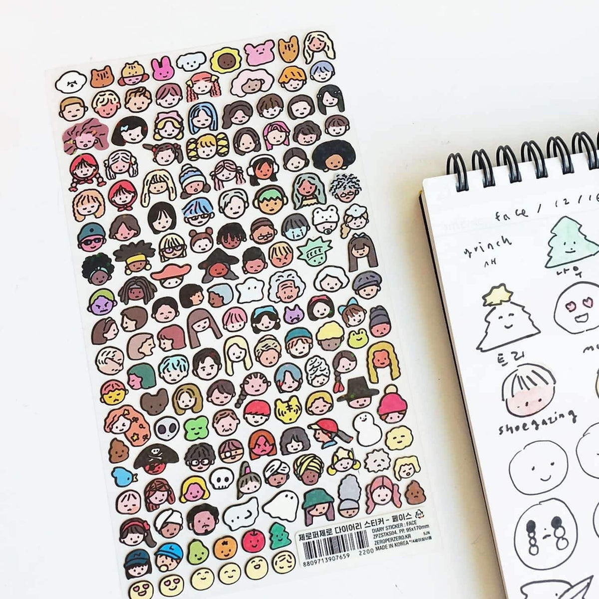 ZERO PER ZERO Diary Sticker – Face