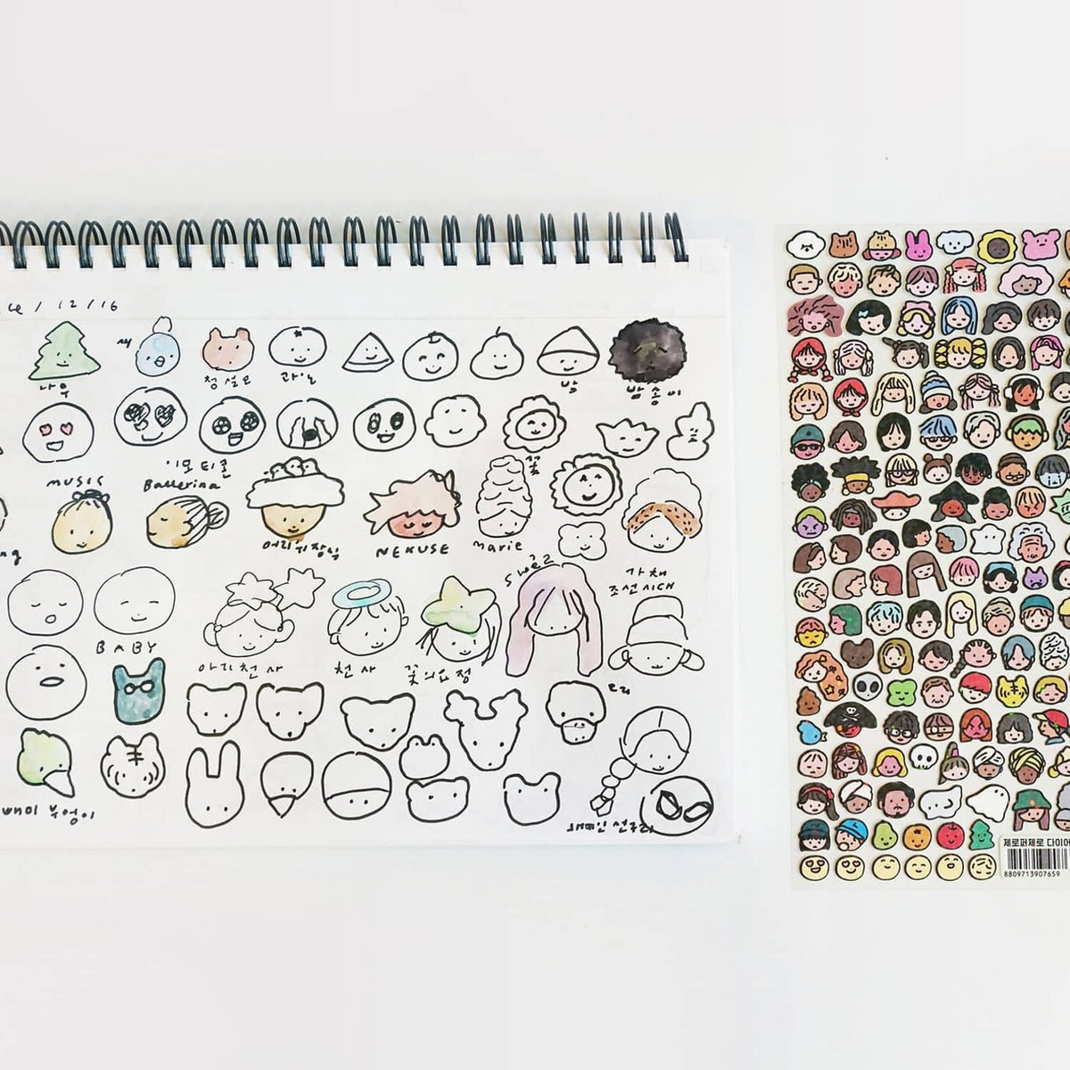 ZERO PER ZERO Diary Sticker – Face
