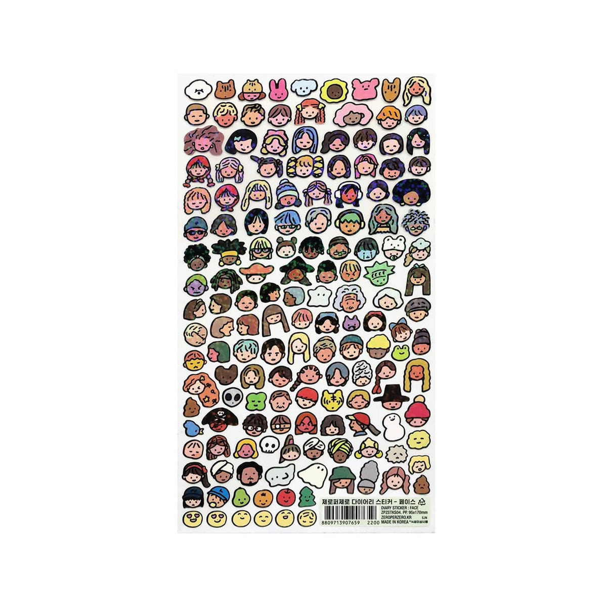ZERO PER ZERO Diary Sticker – Face