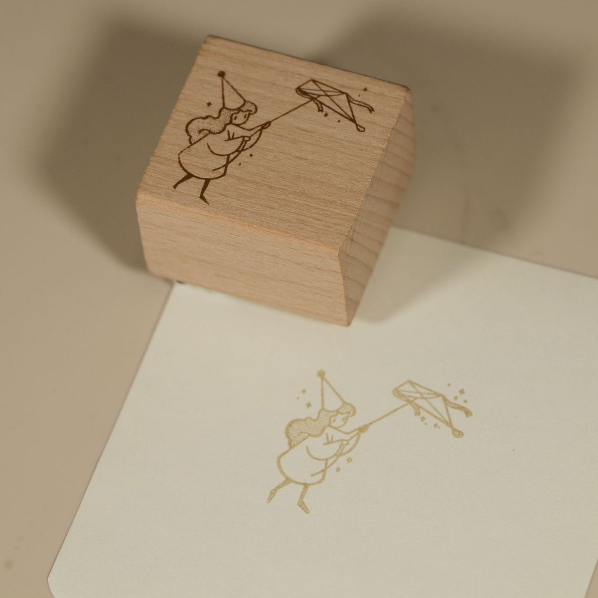 Zhaiwuyinzhi Rubber Stamp - Fly a Kite