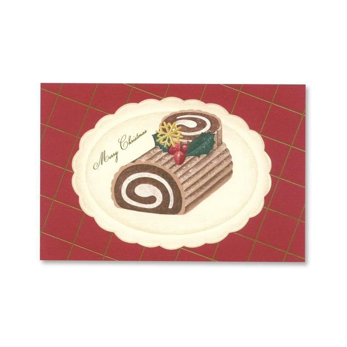 à la car-do Christmas Postcard – Bûche de Noël