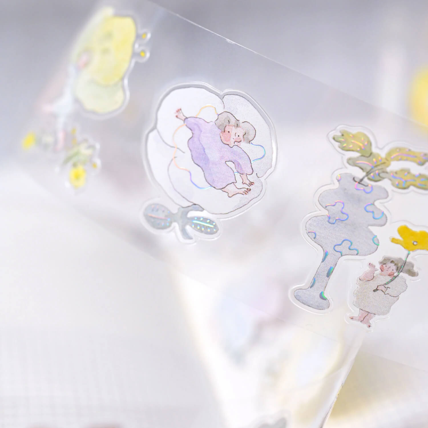 dodolulu .doremi. Pre-cut Foil Clear Sticker Roll – Nestled in Green