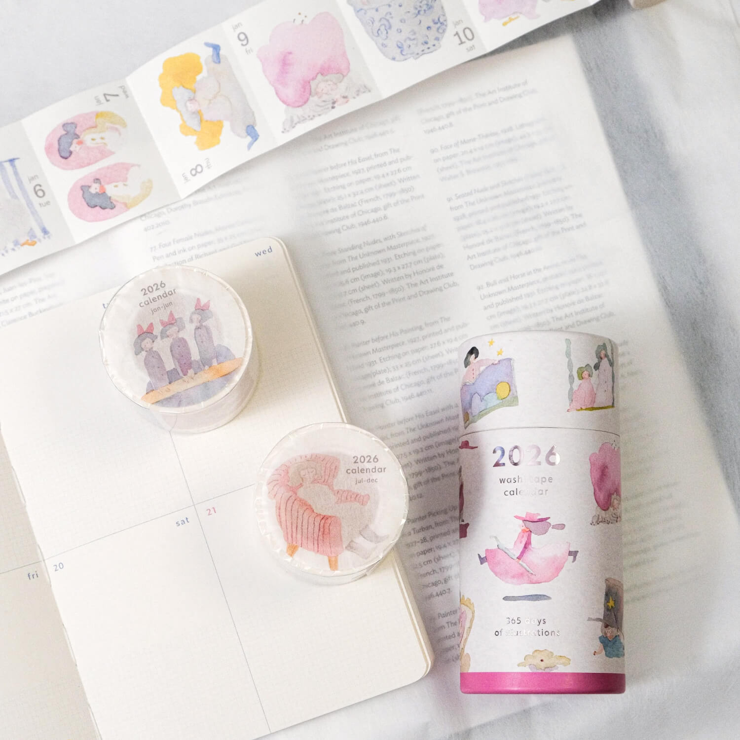 dodolulu 2026 365-Day Washi Tape Calendar
