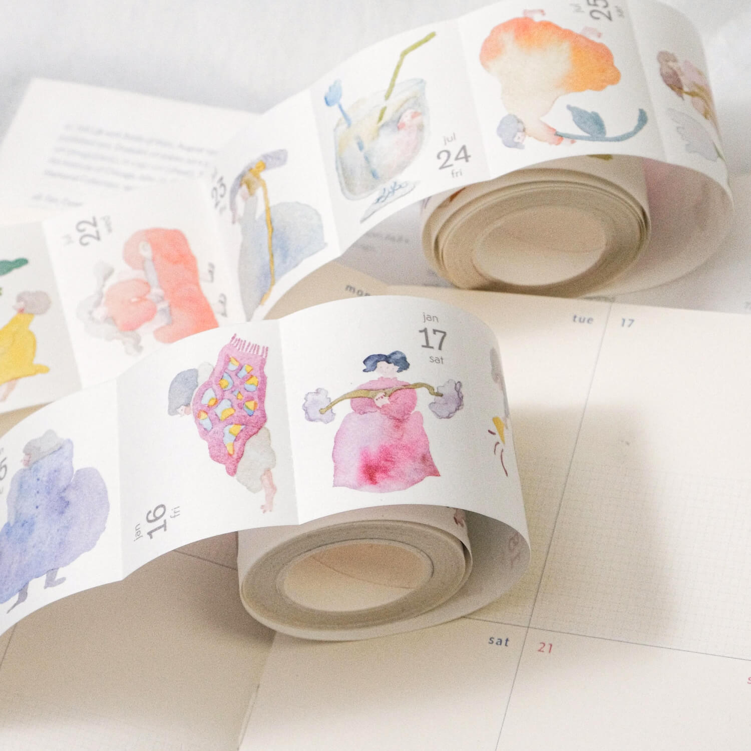 dodolulu 2026 365-Day Washi Tape Calendar