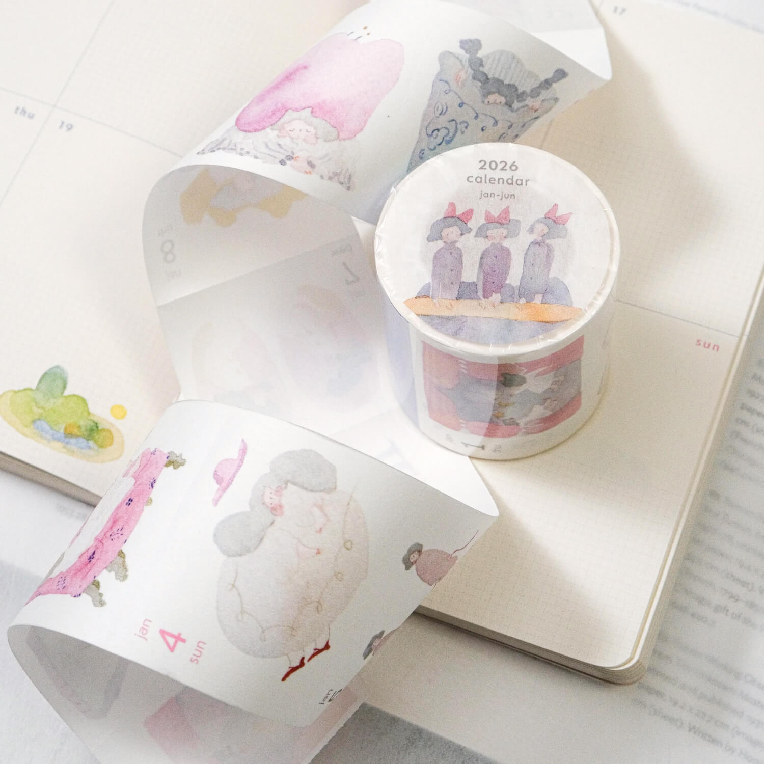dodolulu 2026 365-Day Washi Tape Calendar