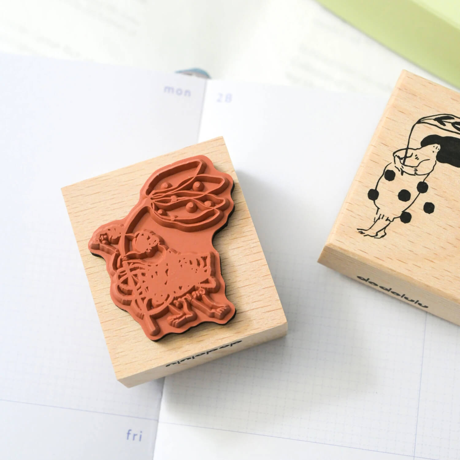 dodolulu Wooden Stamp Set - Flower and Leaf