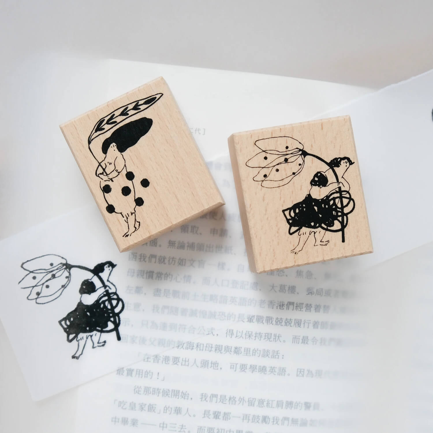 dodolulu Wooden Stamp Set - Flower and Leaf