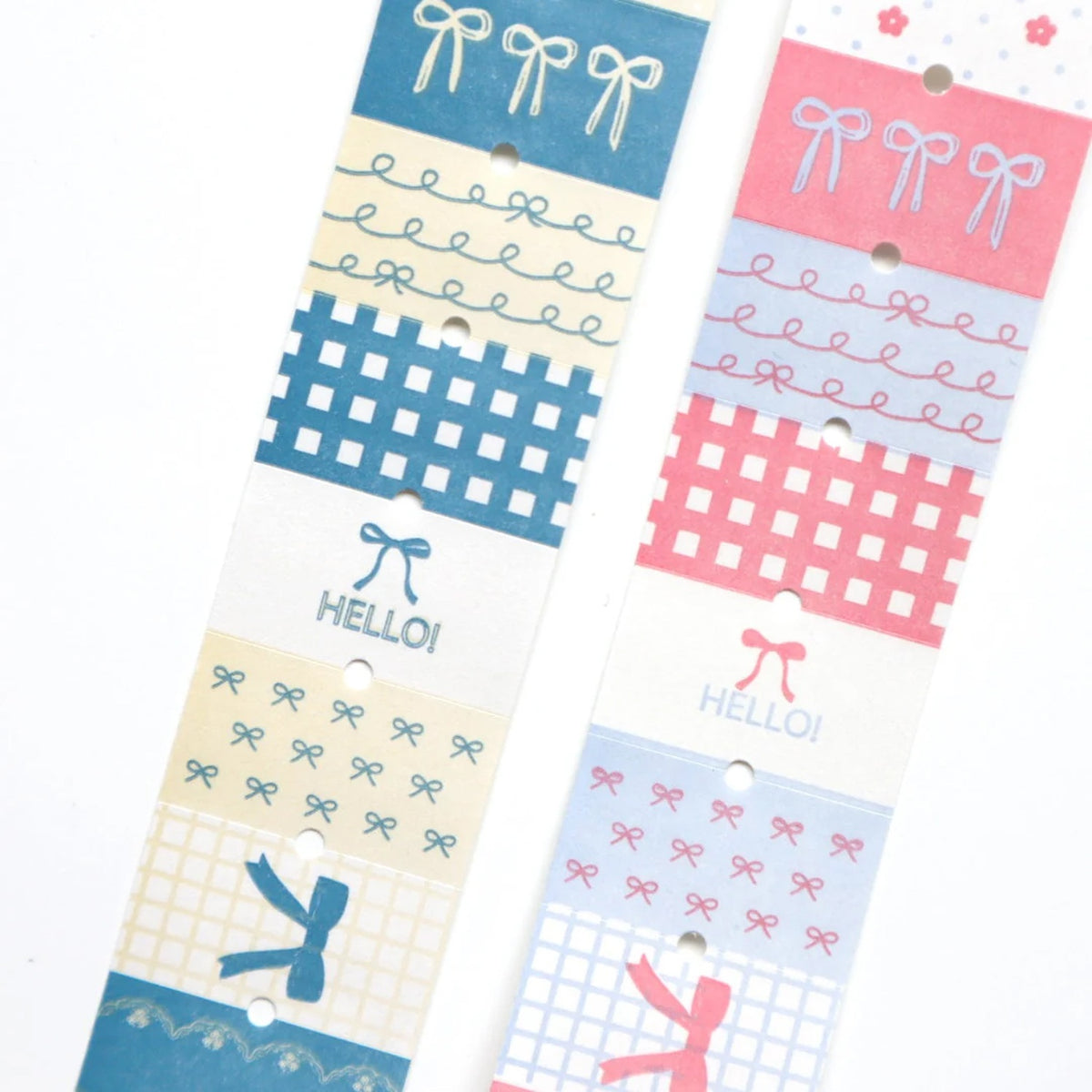 forme. Ribbon Assortment Label Roll Stickers – Cream and Blue