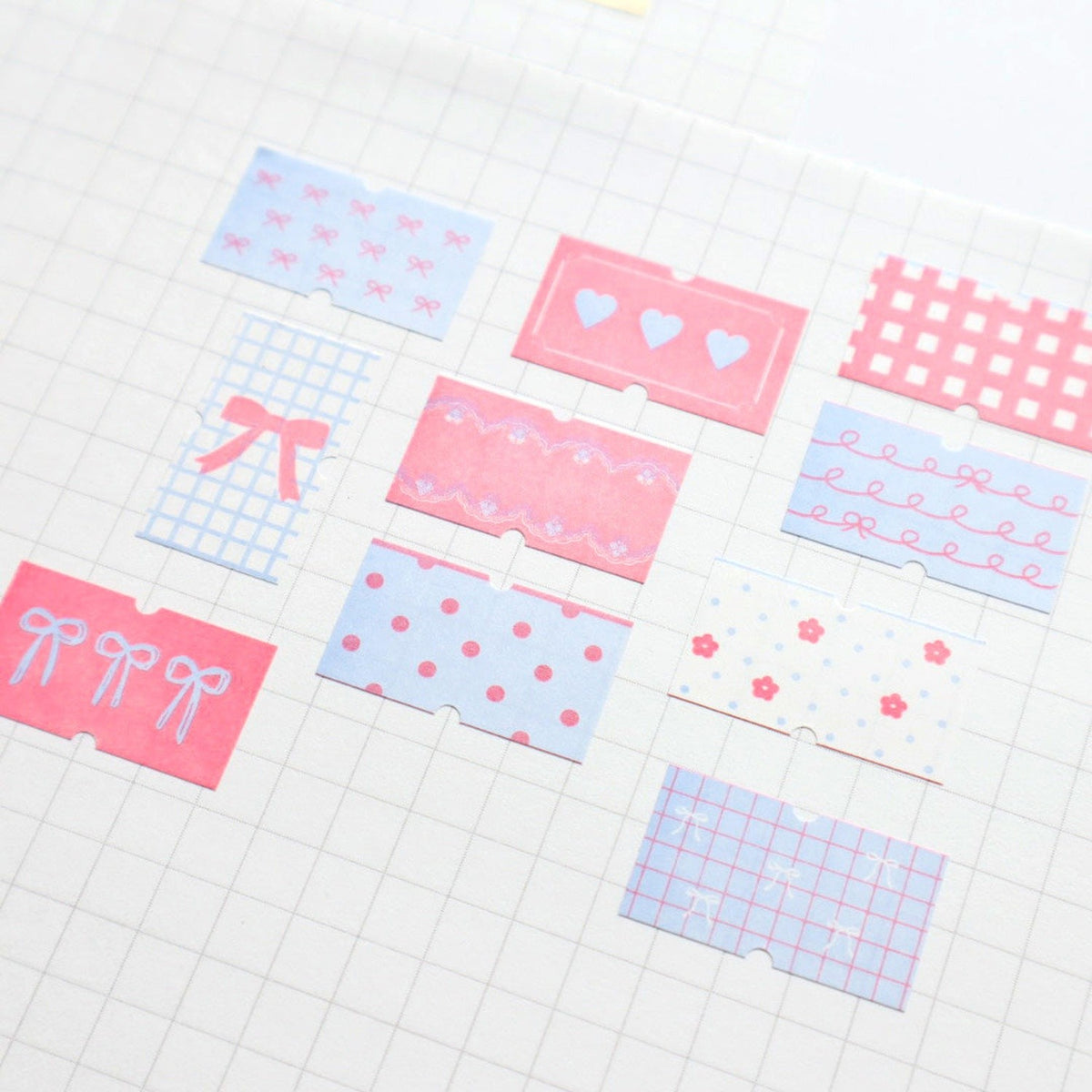forme. Ribbon Assortment Label Roll Stickers – Pink and Purple