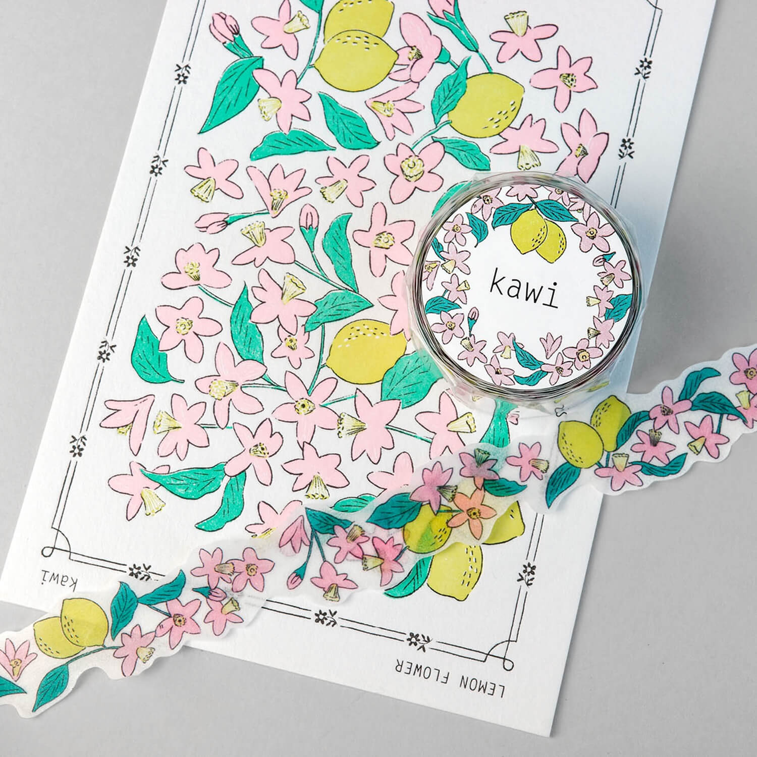 kawi Die-cut Masking Tape – Lemon Flower