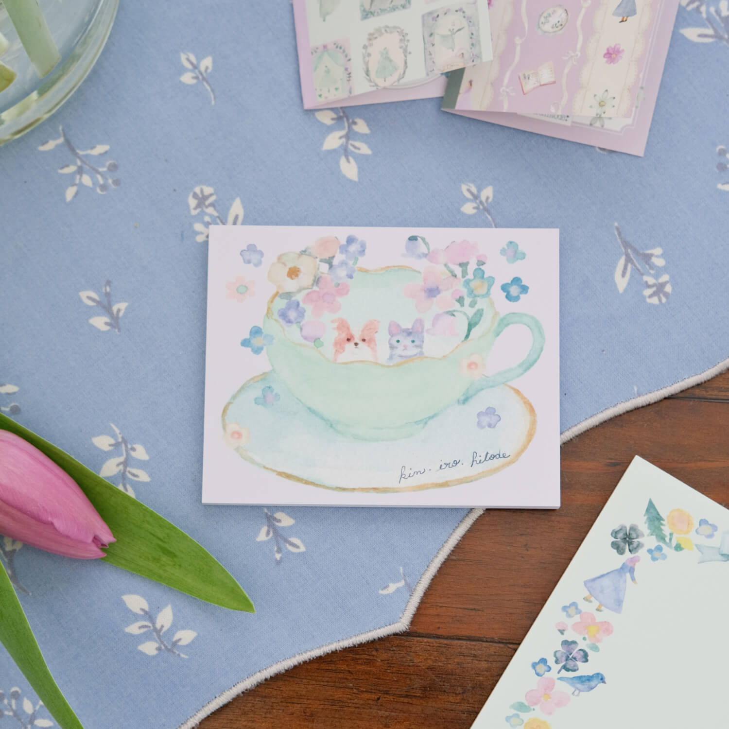 kin.iro.hitode Memo Pad – Teacup for Two