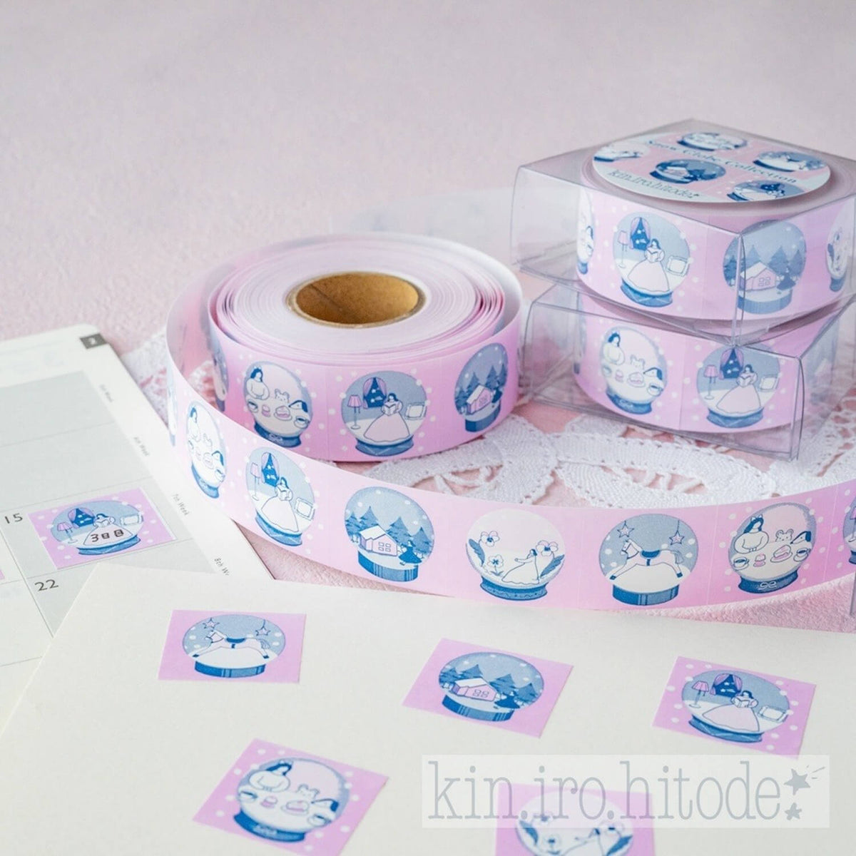 kin.iro.hitode Rolled Label – Snow Globe Collection