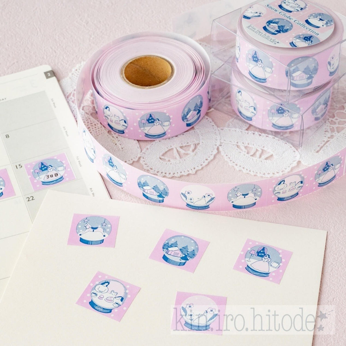 kin.iro.hitode Rolled Label – Snow Globe Collection