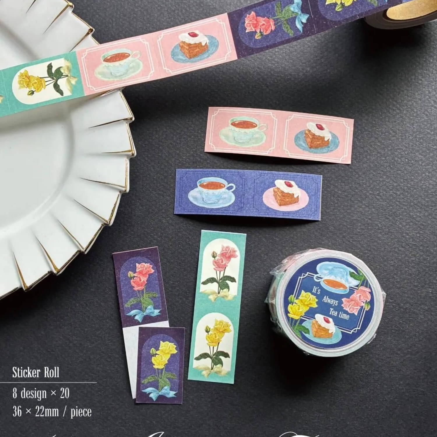merilforel Full-Color Roll Sticker - It's always teatime