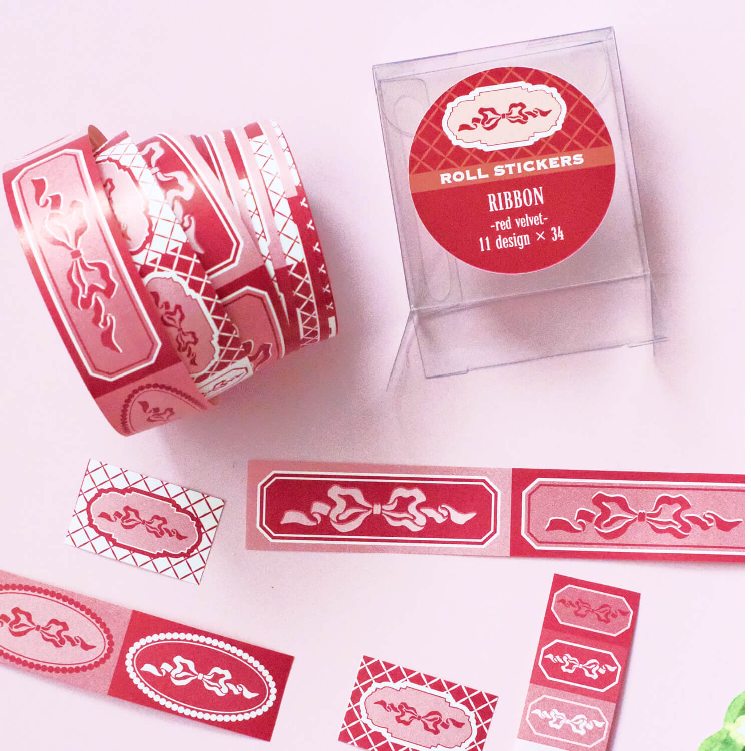 merilforel Label Stickers – Ribbon (Red Velvet)