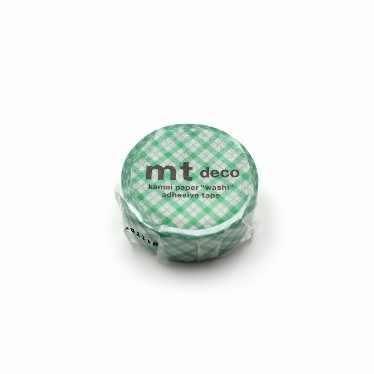 mt Overlapping fine gingham checks Masking Tape – Green