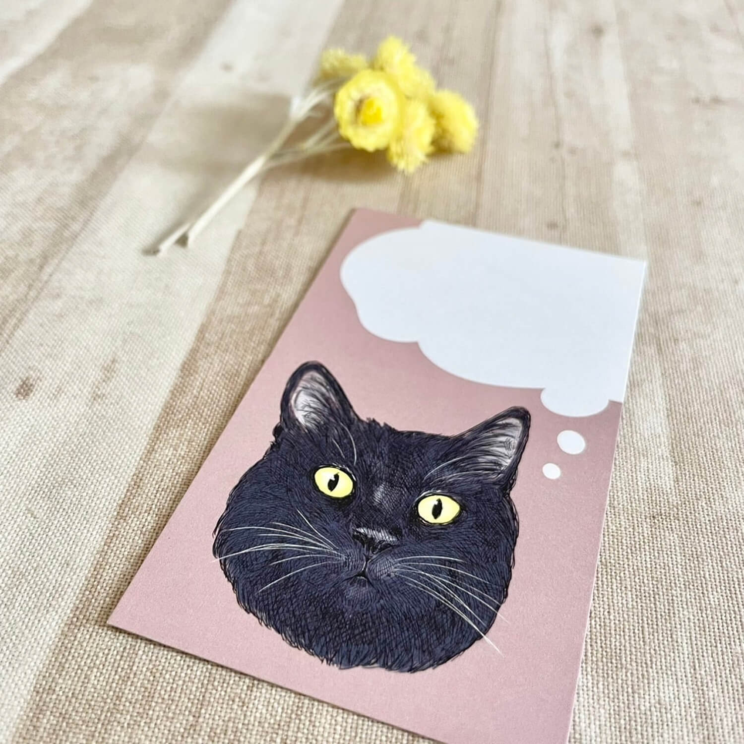 nemunoki paper item Mini Cards – FUNNY FACE CAT