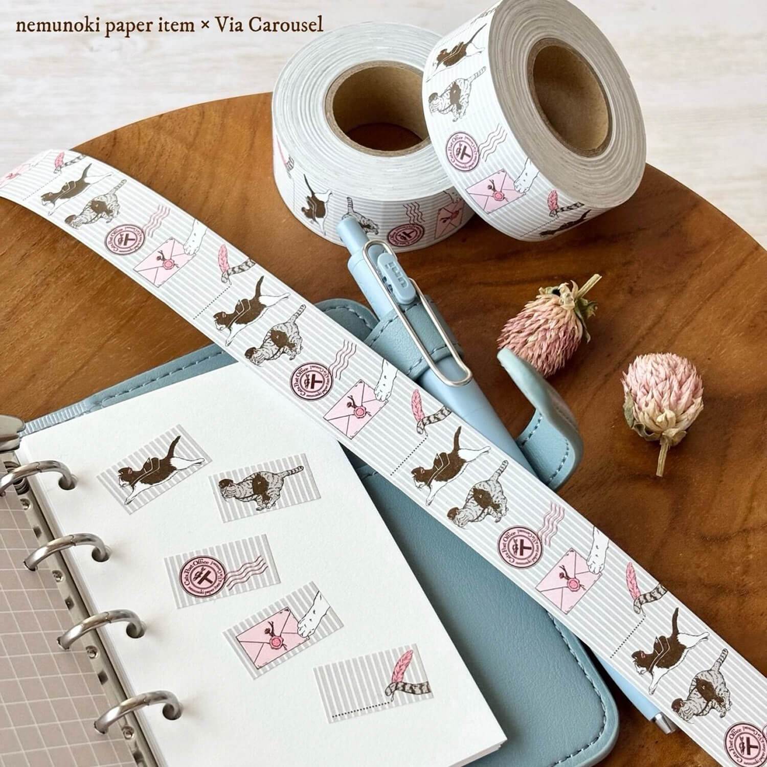 nemunoki paper item x Via Carousel Cats' Post Office Post Tin Set – 2nd