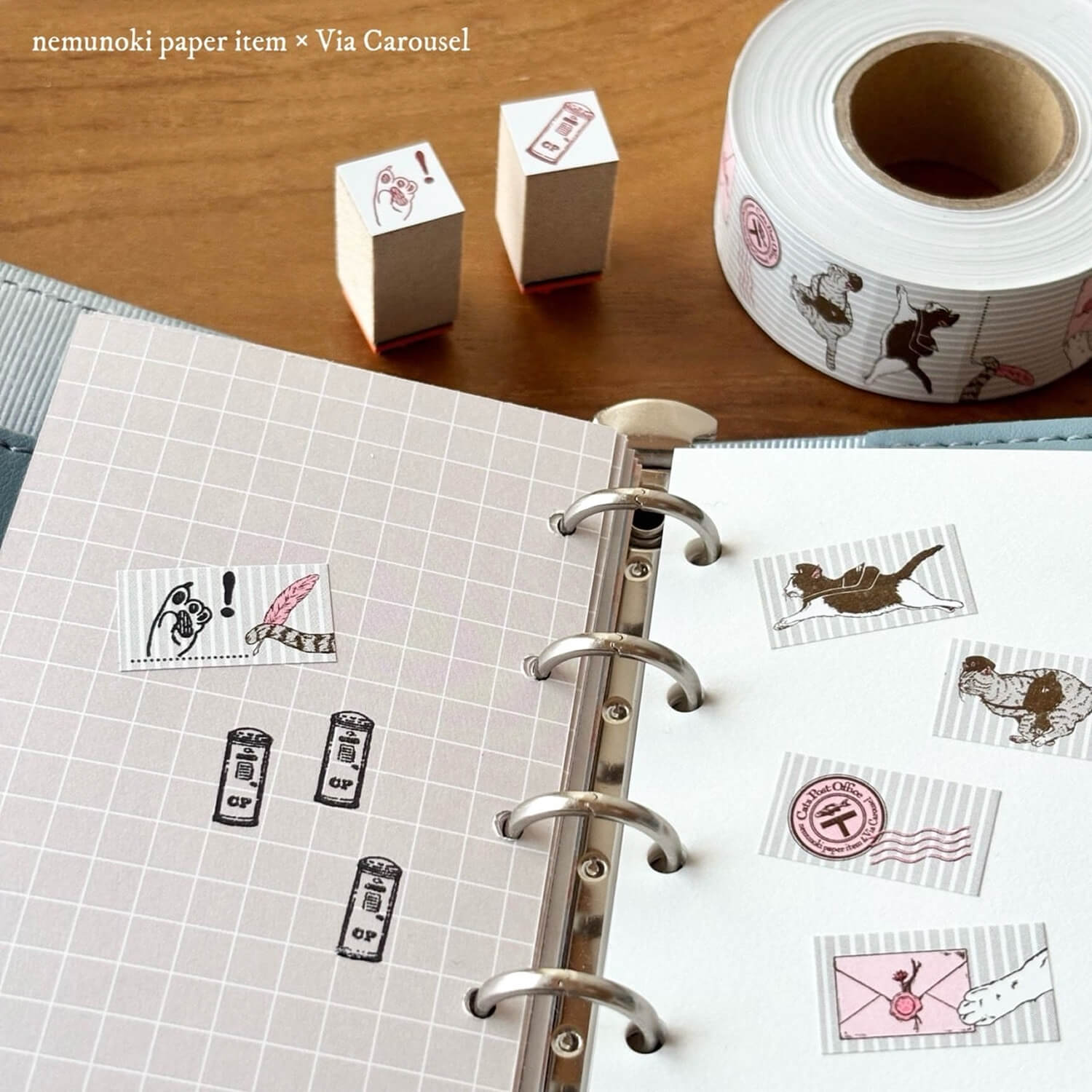 nemunoki paper item x Via Carousel Cats' Post Office Post Tin Set – 2nd