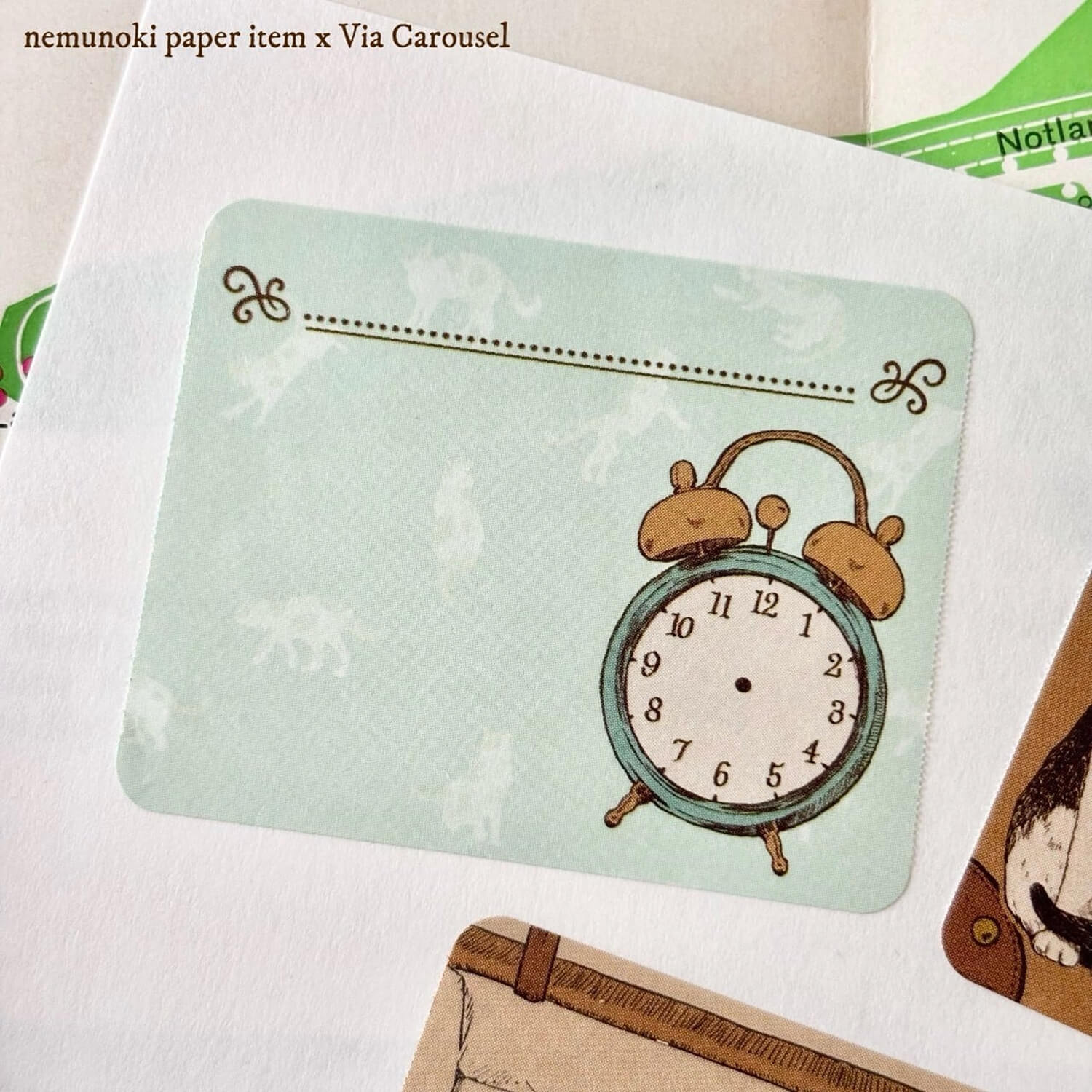 nemunoki paper item x Via Carousel Roll Sticky Notes – Traveling Cats