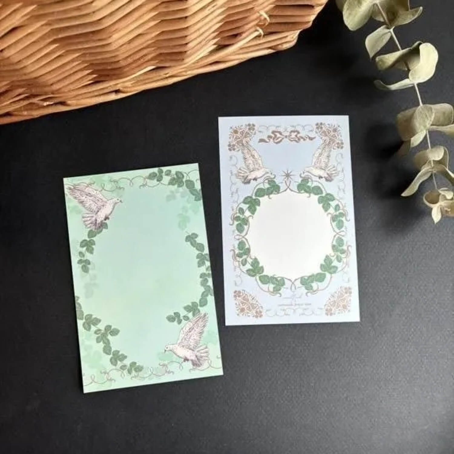 nemunoki paper item x merilforel Wreath-Making M6 Double-Sided Printed Memo