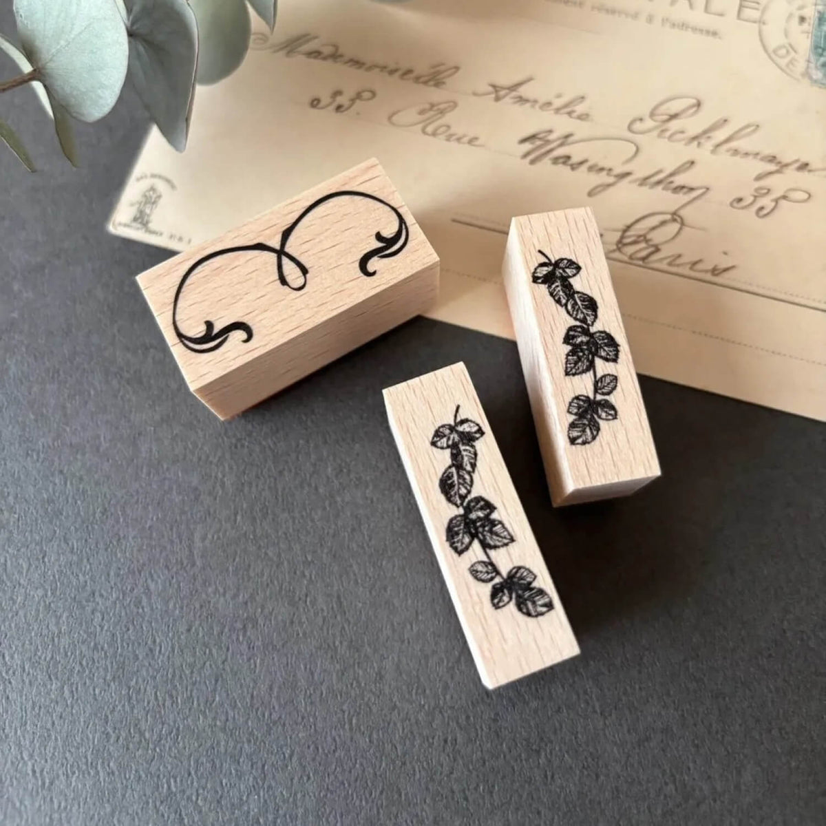 nemunoki paper item x merilforel Wreath-Making Stamp Set