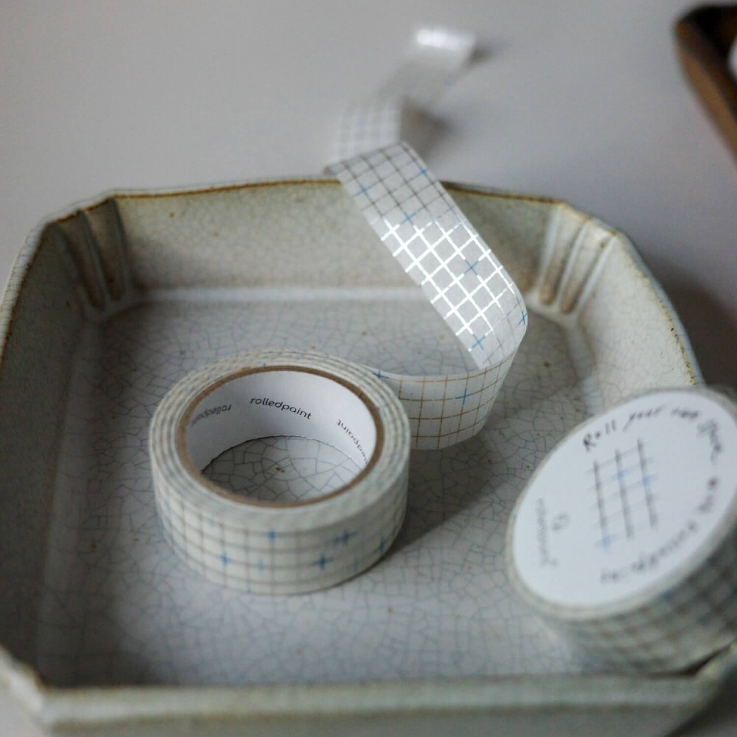 rolledpaint Masking Tape - Stitch Cross Silver