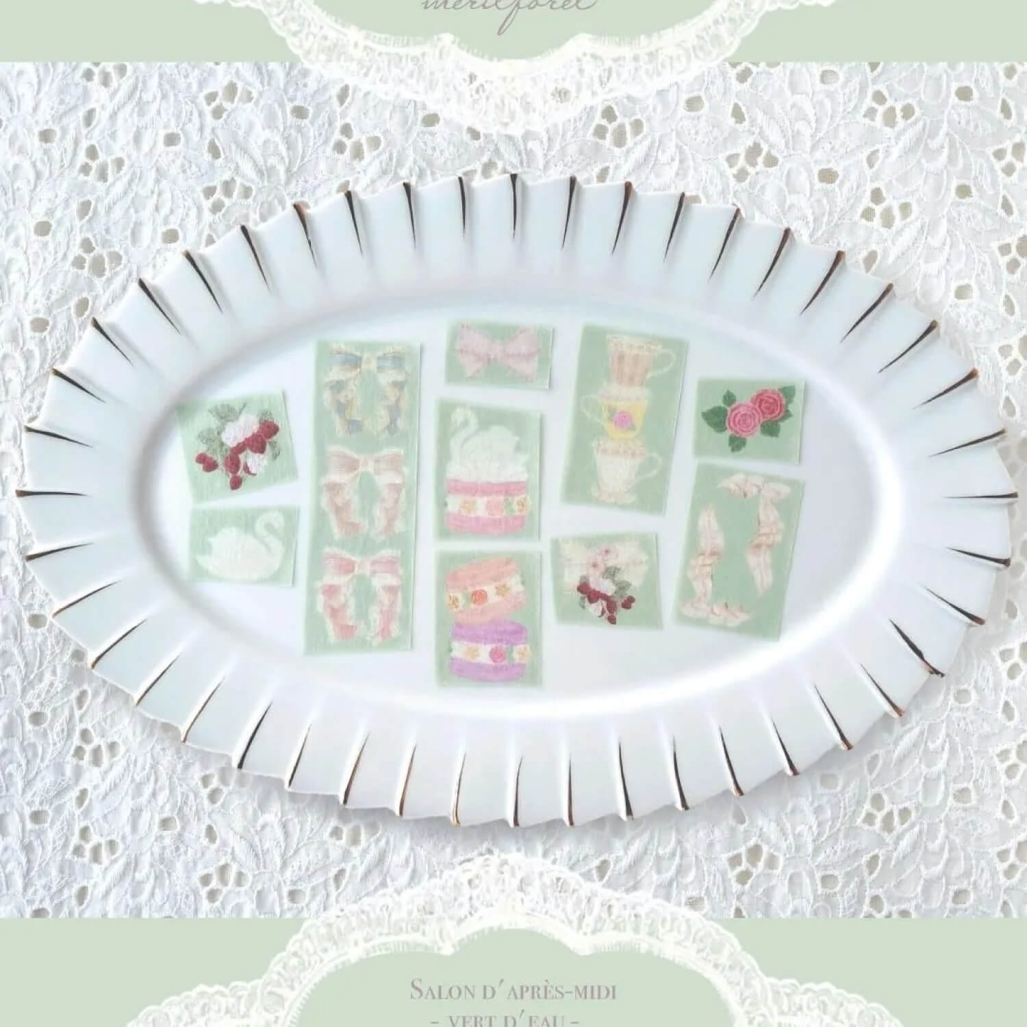 swantailor x merilforel Salon d'après-midi Masking Tape - Green