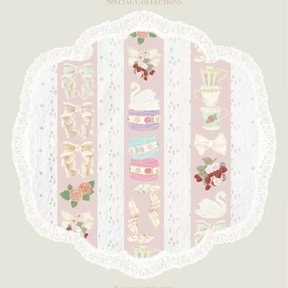 swantailor x merilforel Salon d'après-midi Masking Tape - Pink