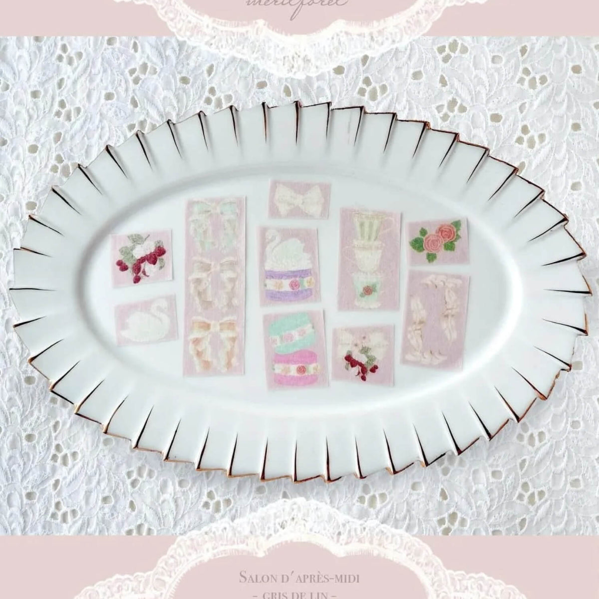 swantailor x merilforel Salon d'après-midi Masking Tape - Pink