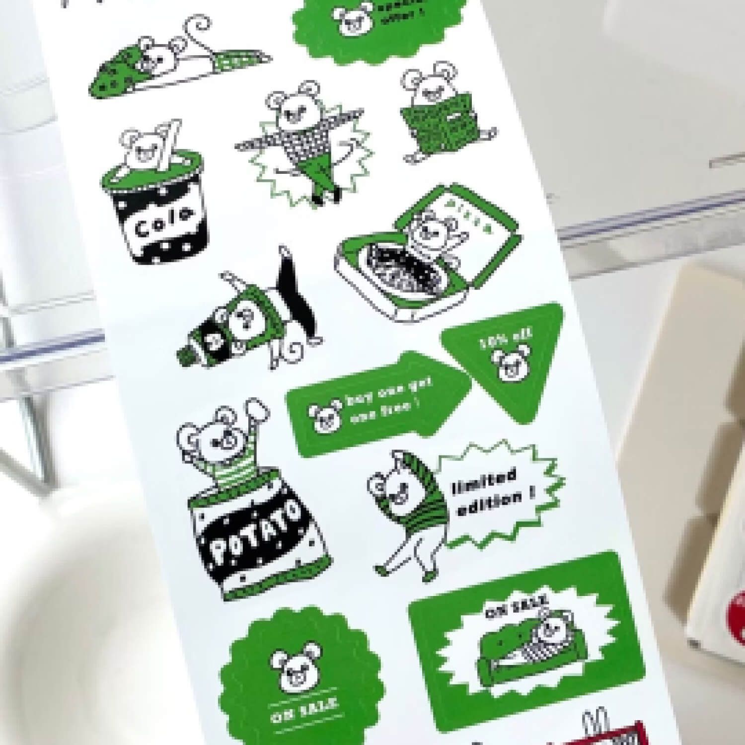 Yabee Zoo Die-cut Sticker Roll – Colorful Labels