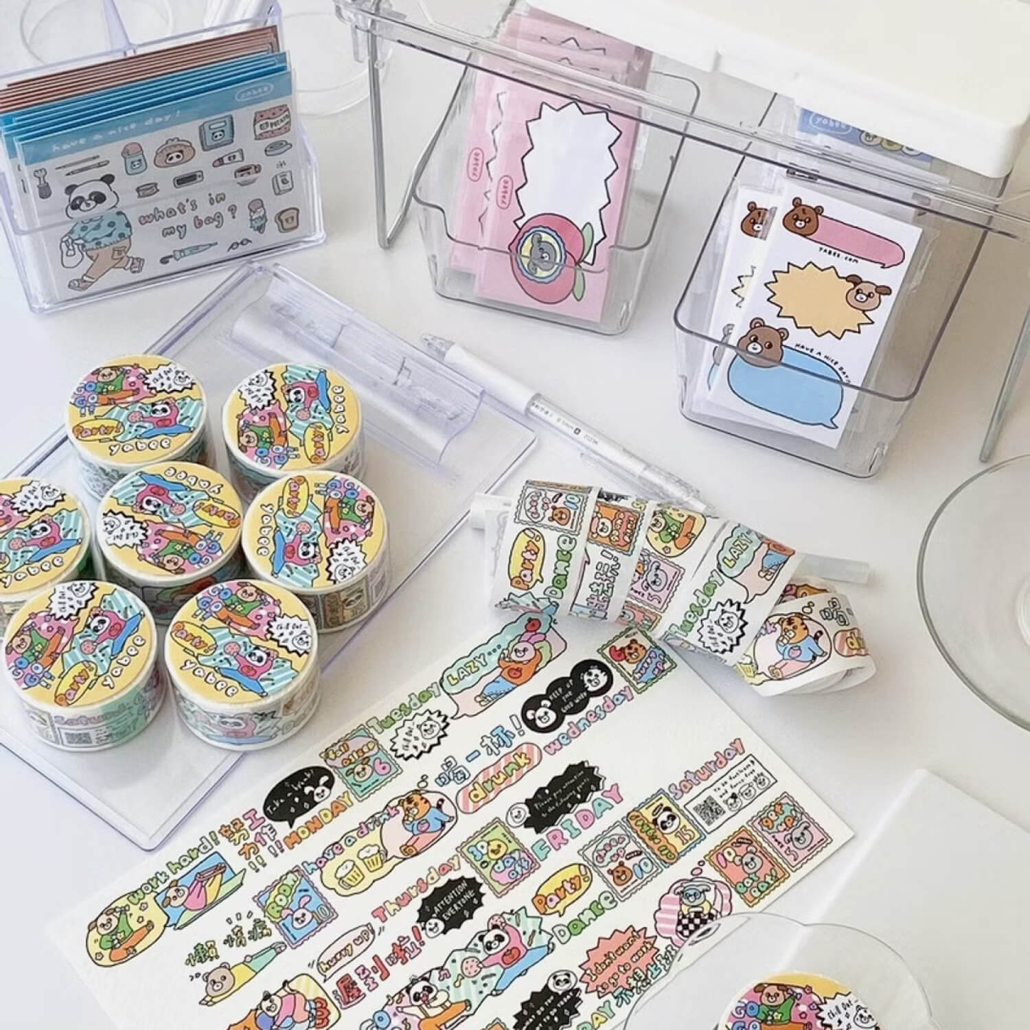 Yabee Zoo Washi Tape – What Day Is It Today