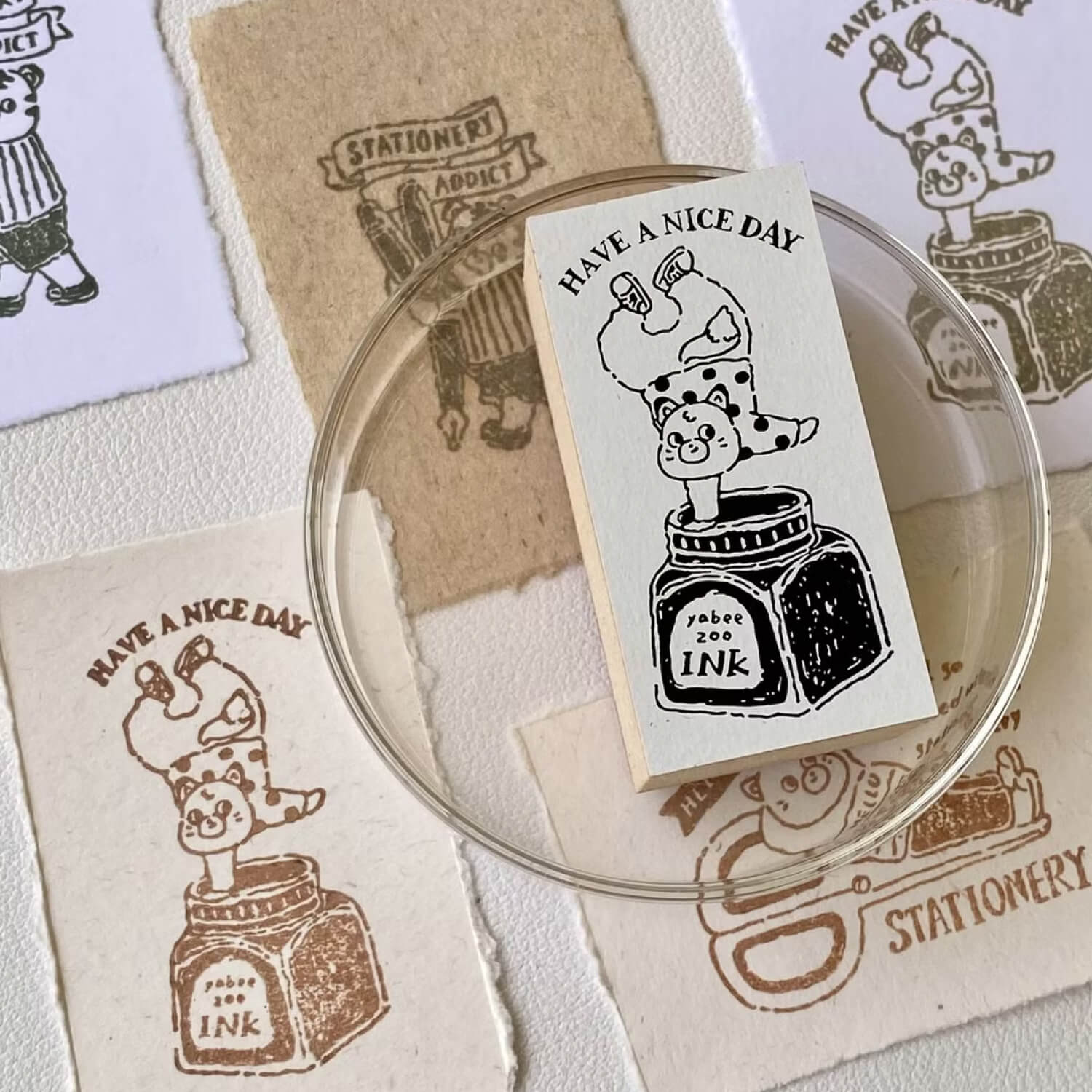 Yabee Zoo Wood Mount Stamp – Happy Animal Stationery
