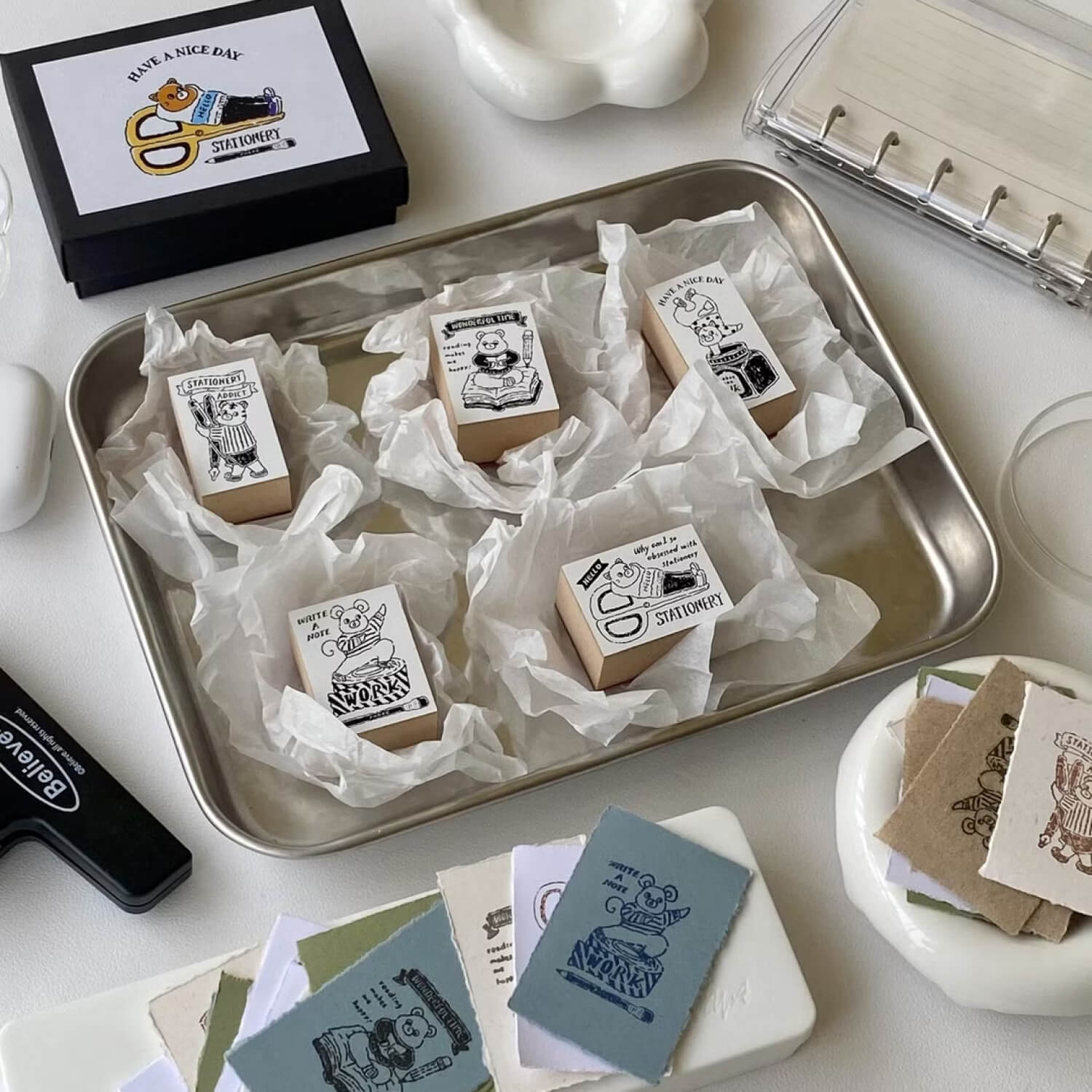 Yabee Zoo Wood Mount Stamp – Happy Animal Stationery