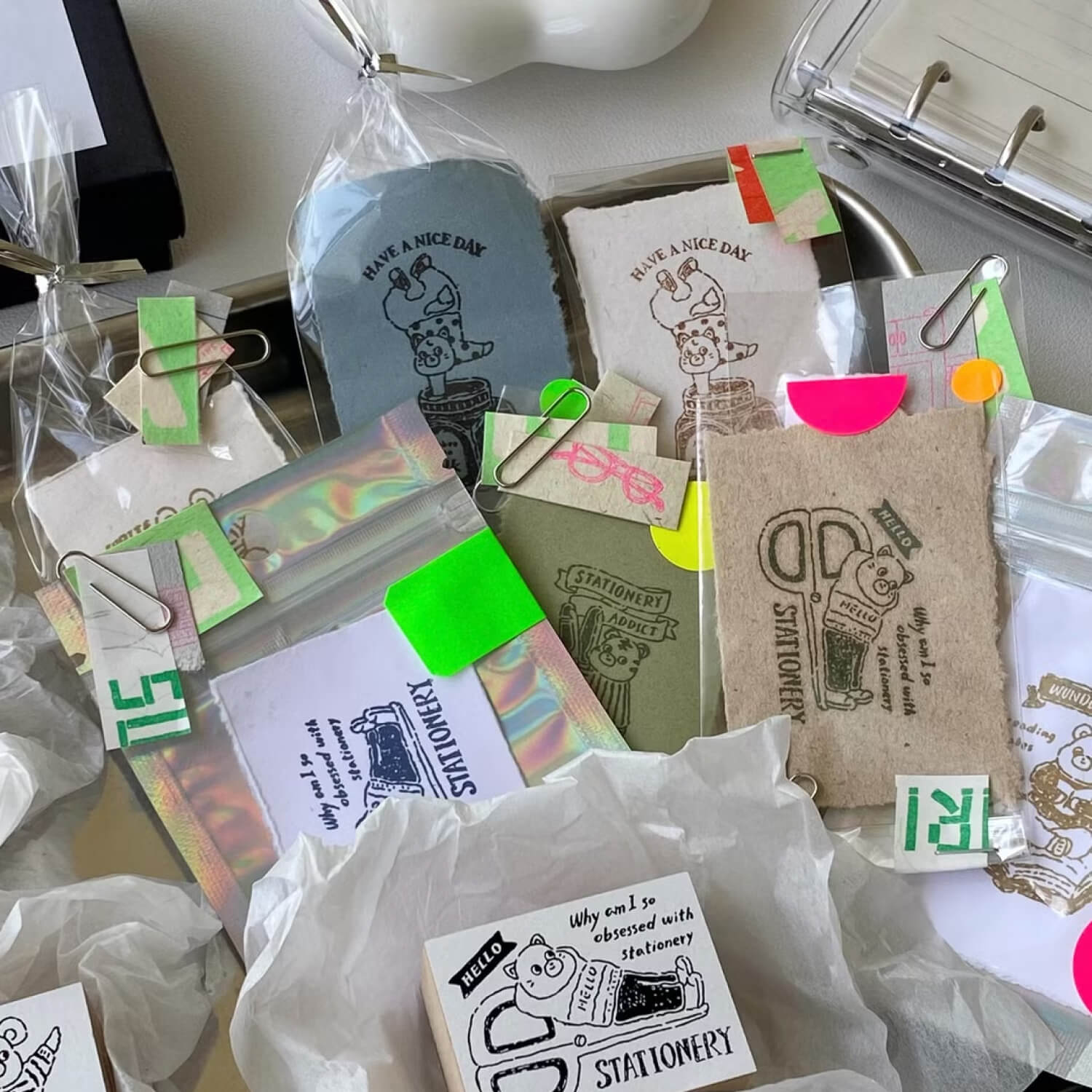 Yabee Zoo Wood Mount Stamp – Happy Animal Stationery