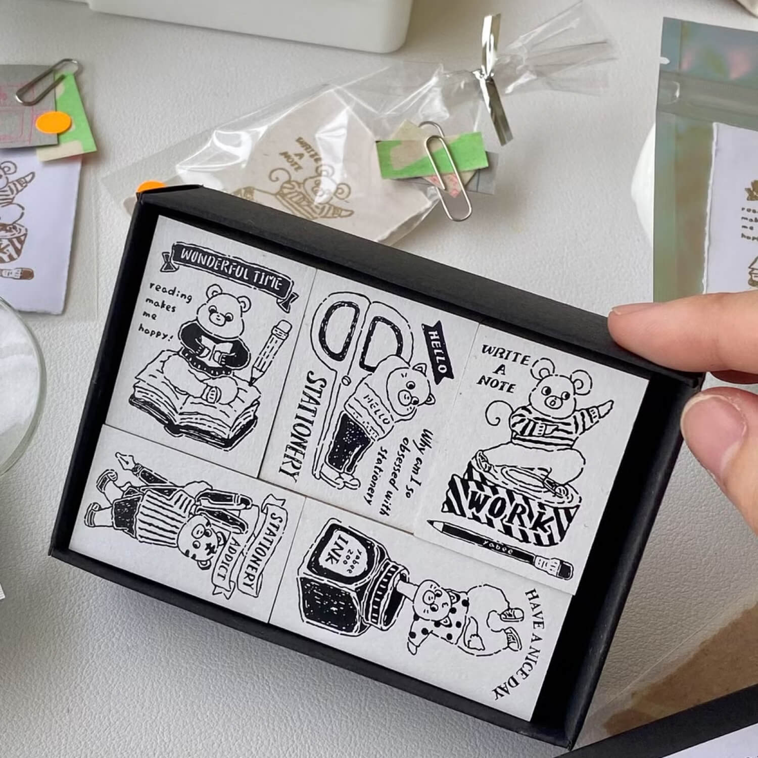 Yabee Zoo Wood Mount Stamp – Happy Animal Stationery