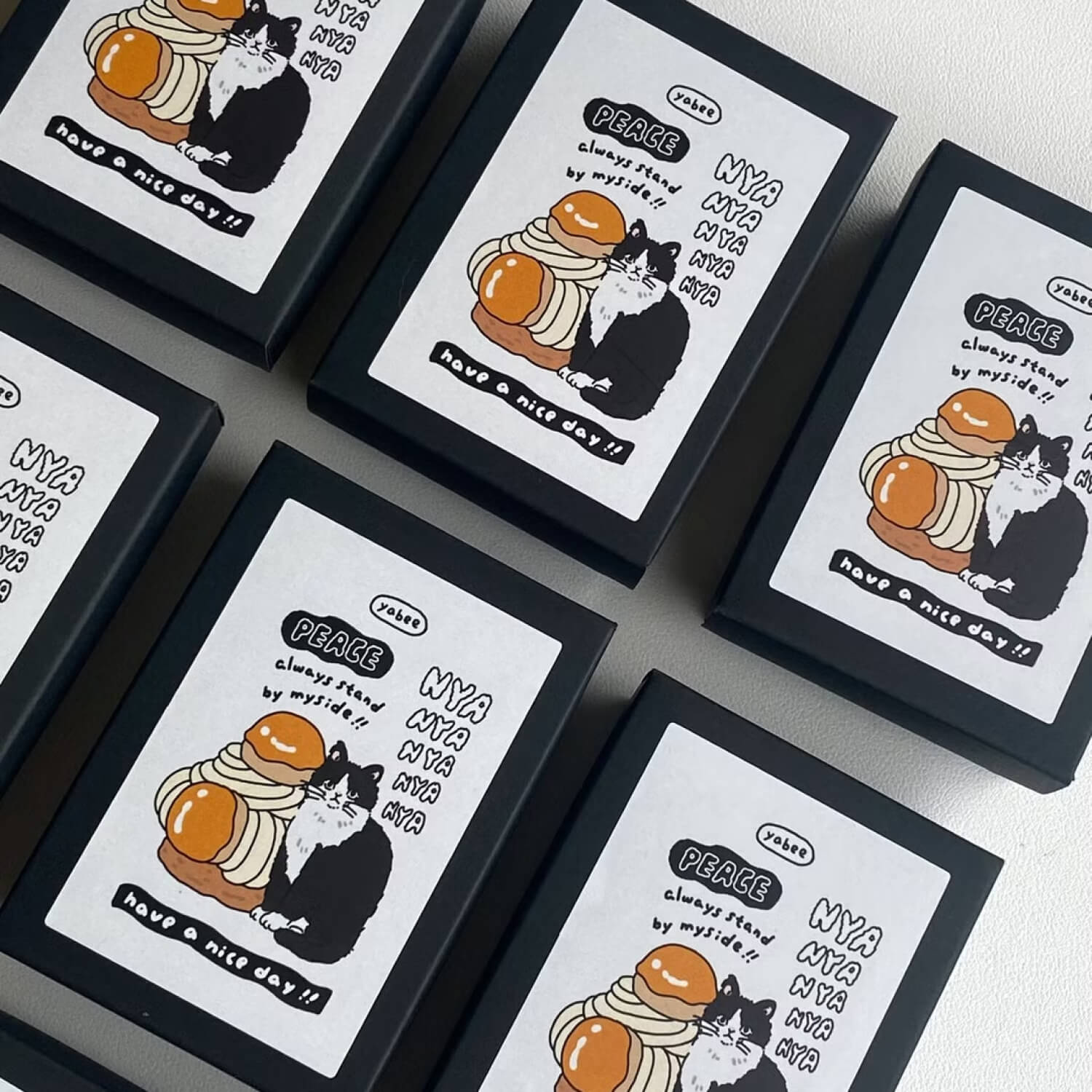 Yabee Zoo Wood Mount Stamp – Meow! Hooray!